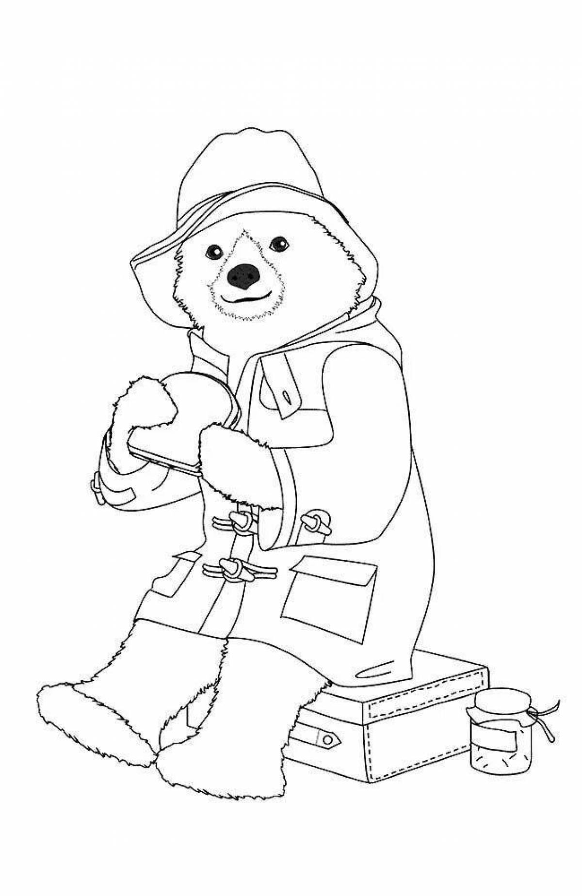 Fancy paddington bear coloring book