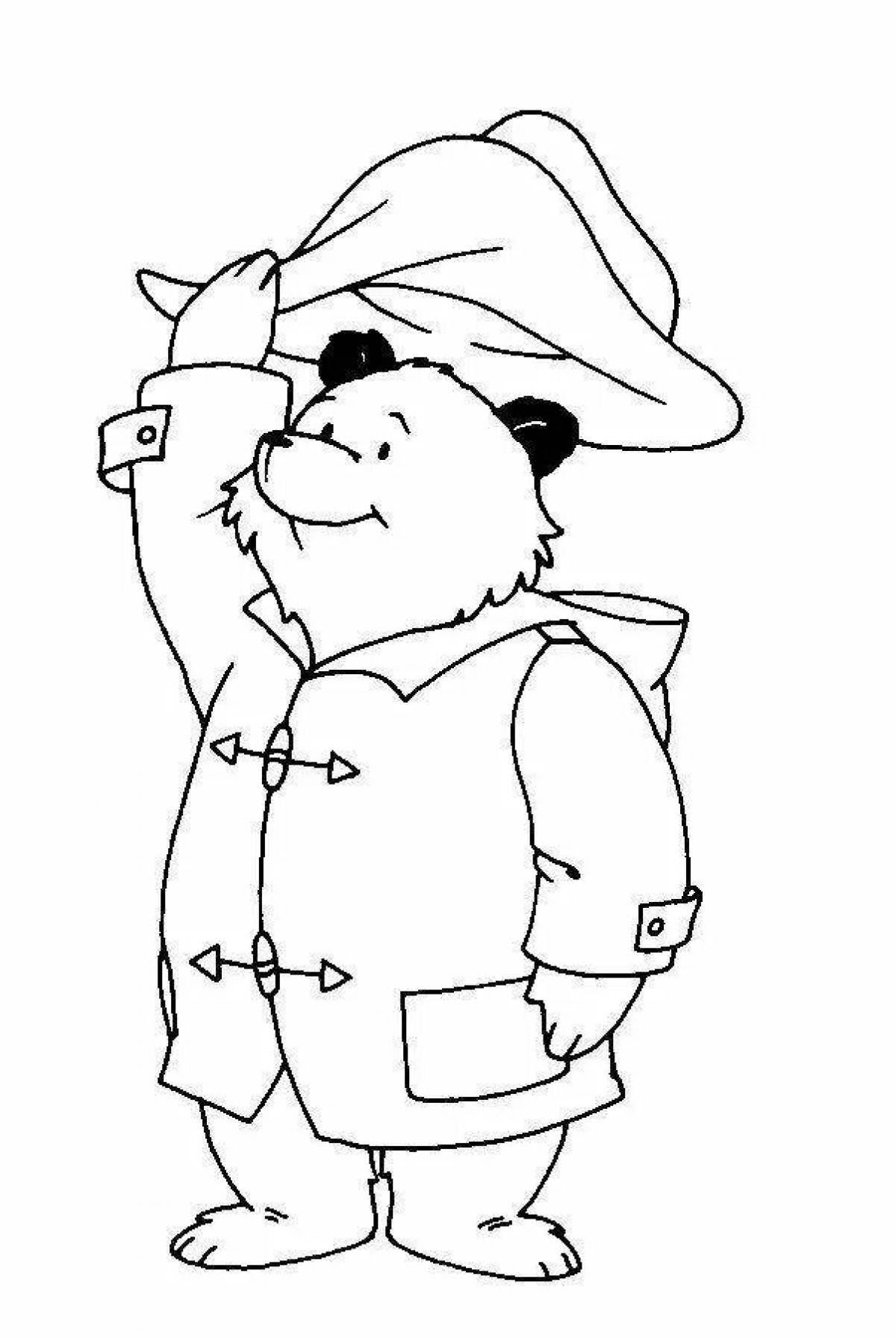 Outgoing paddington bear coloring