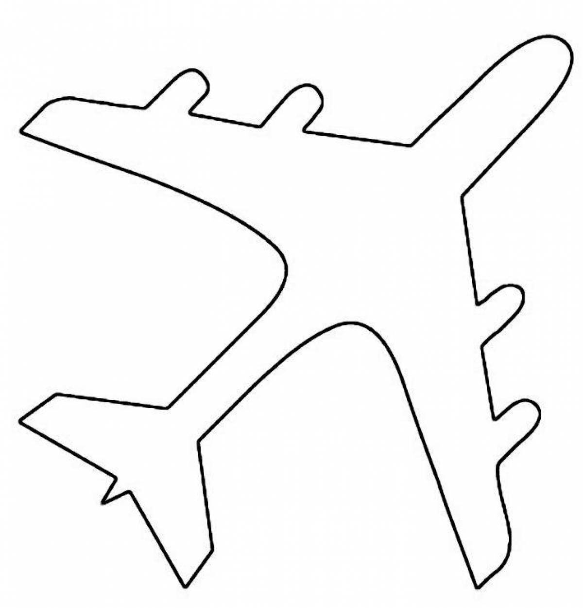 Festive Airplane coloring page