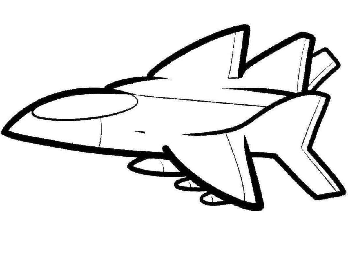 Airplane pattern coloring page