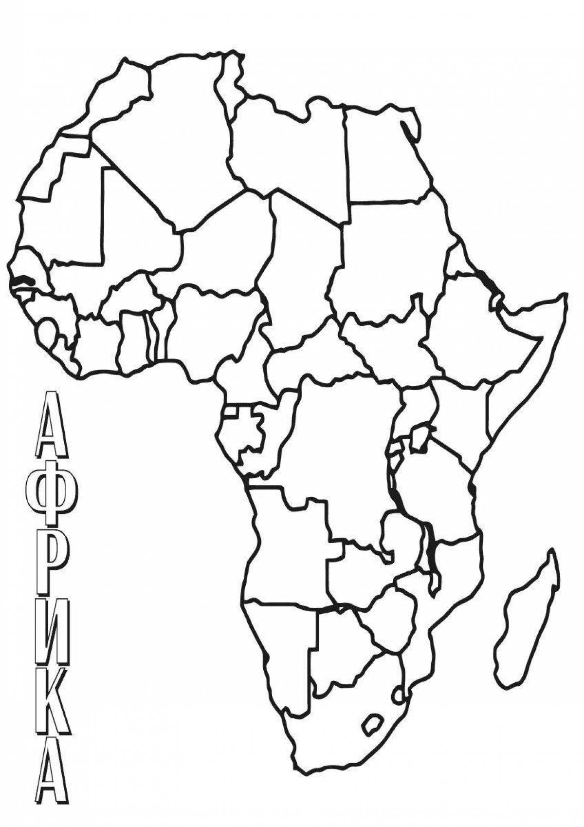 Африка раскраска для детей