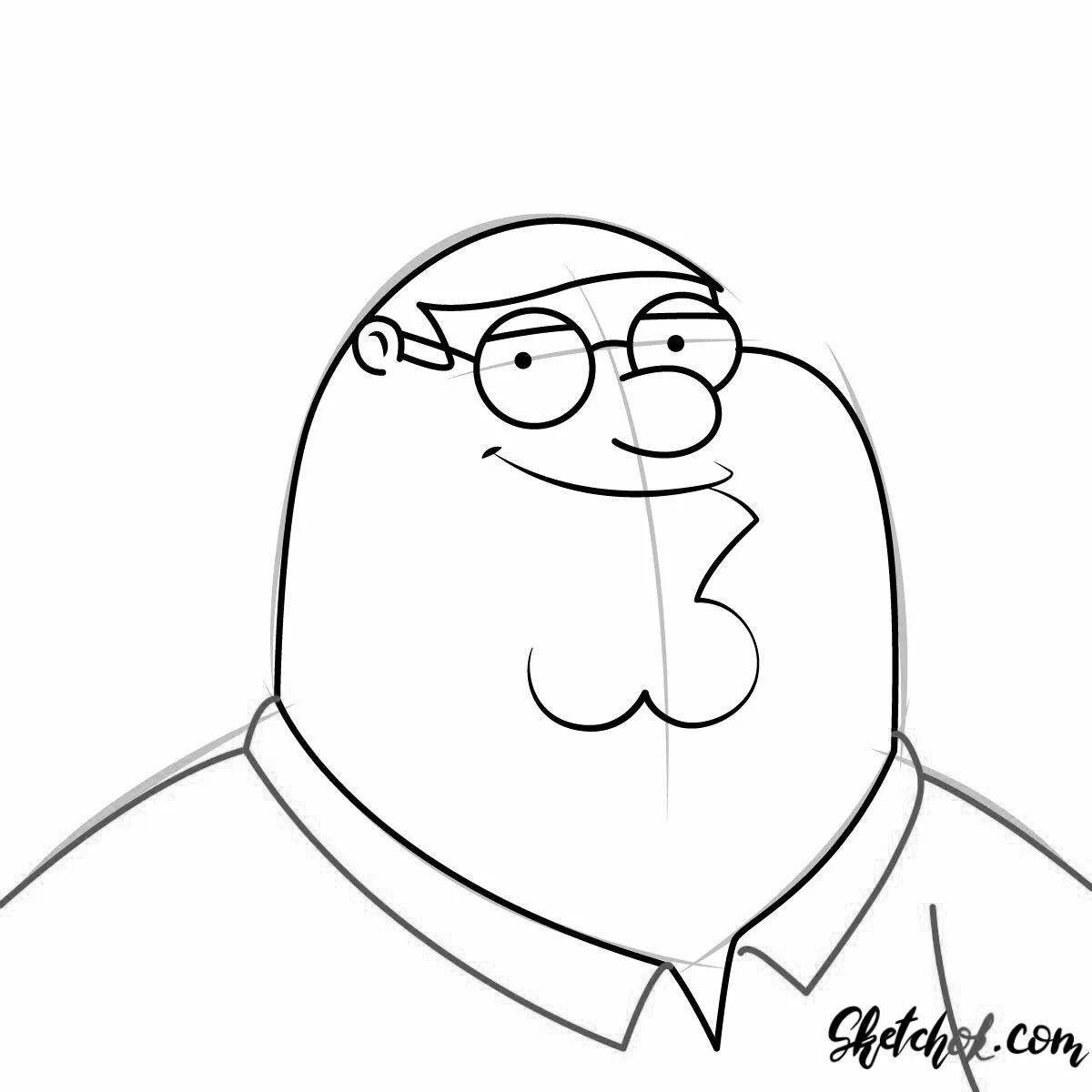Peter griffin's amazing coloring page