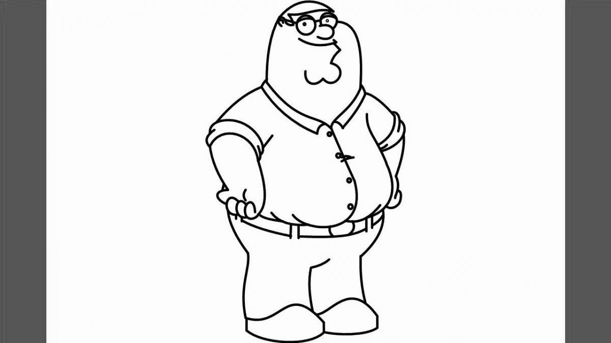 Peter griffin bright coloring page