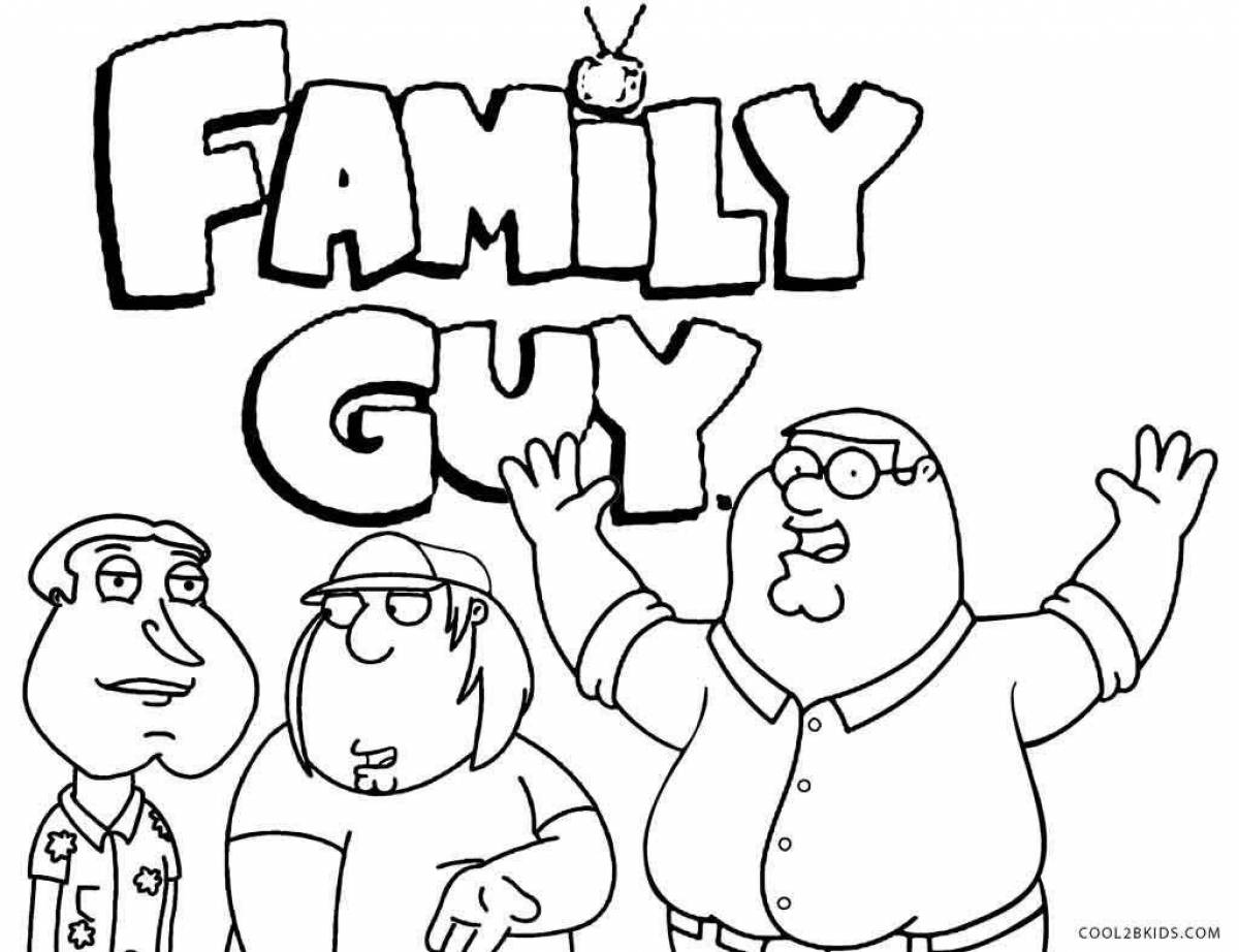 Peter griffin colorful coloring page