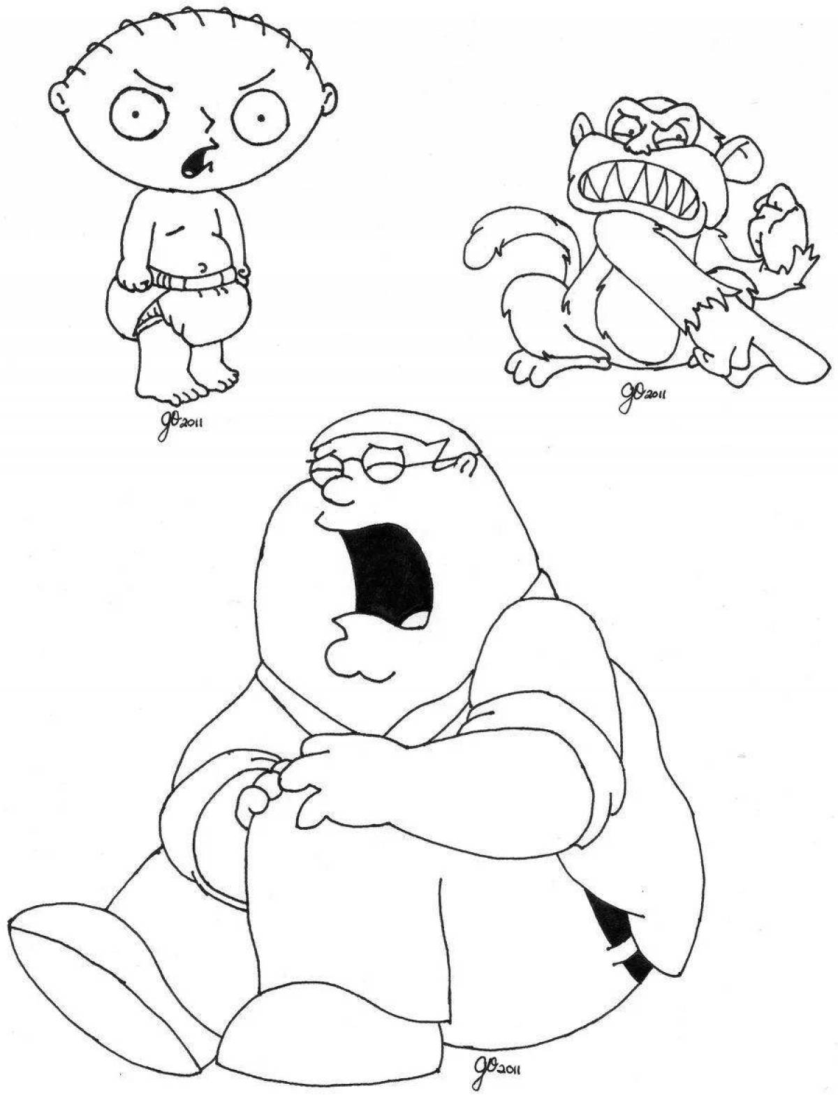 Coloring page lovely peter griffin
