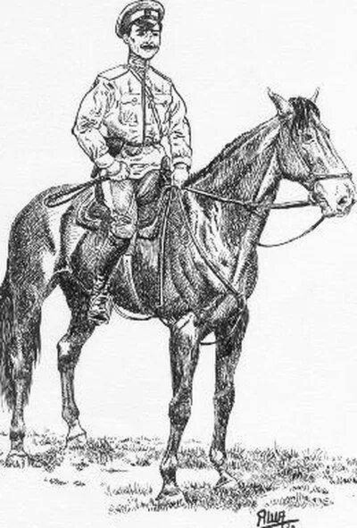 Animated coloring pages of the Don Cossacks