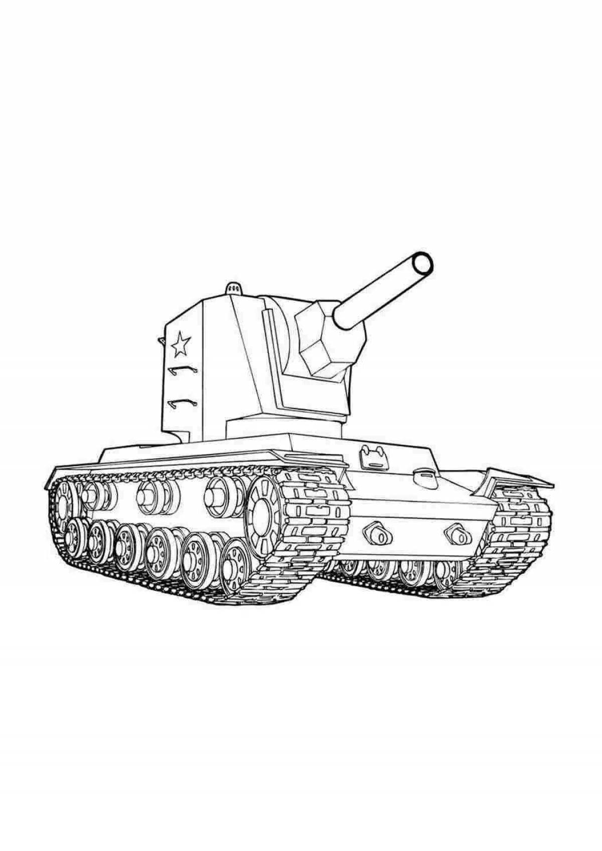 Great lego tank coloring page