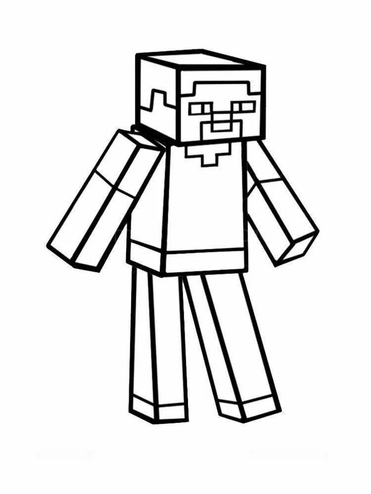 Coloring creative minecraft characters