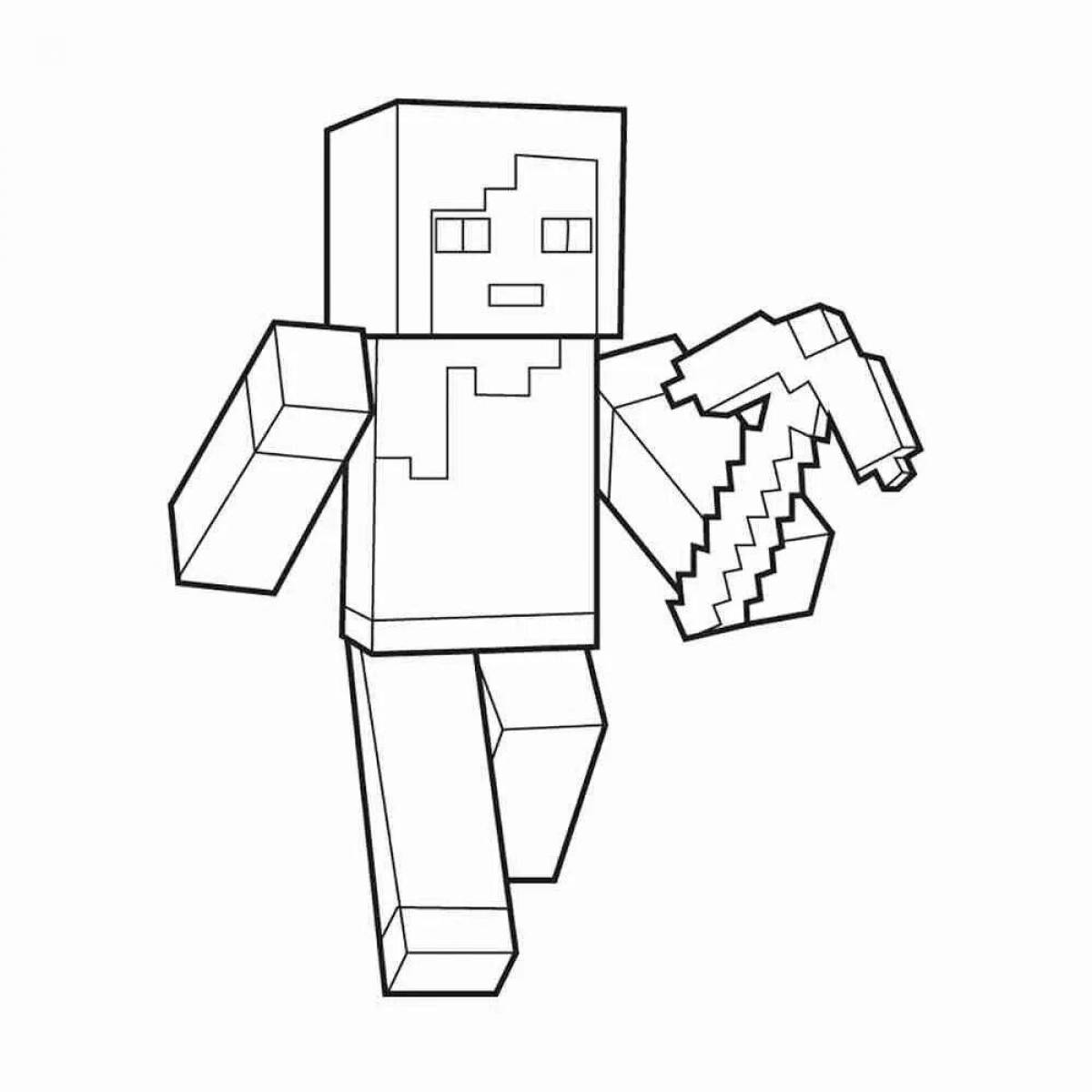 Color minecraft characters coloring
