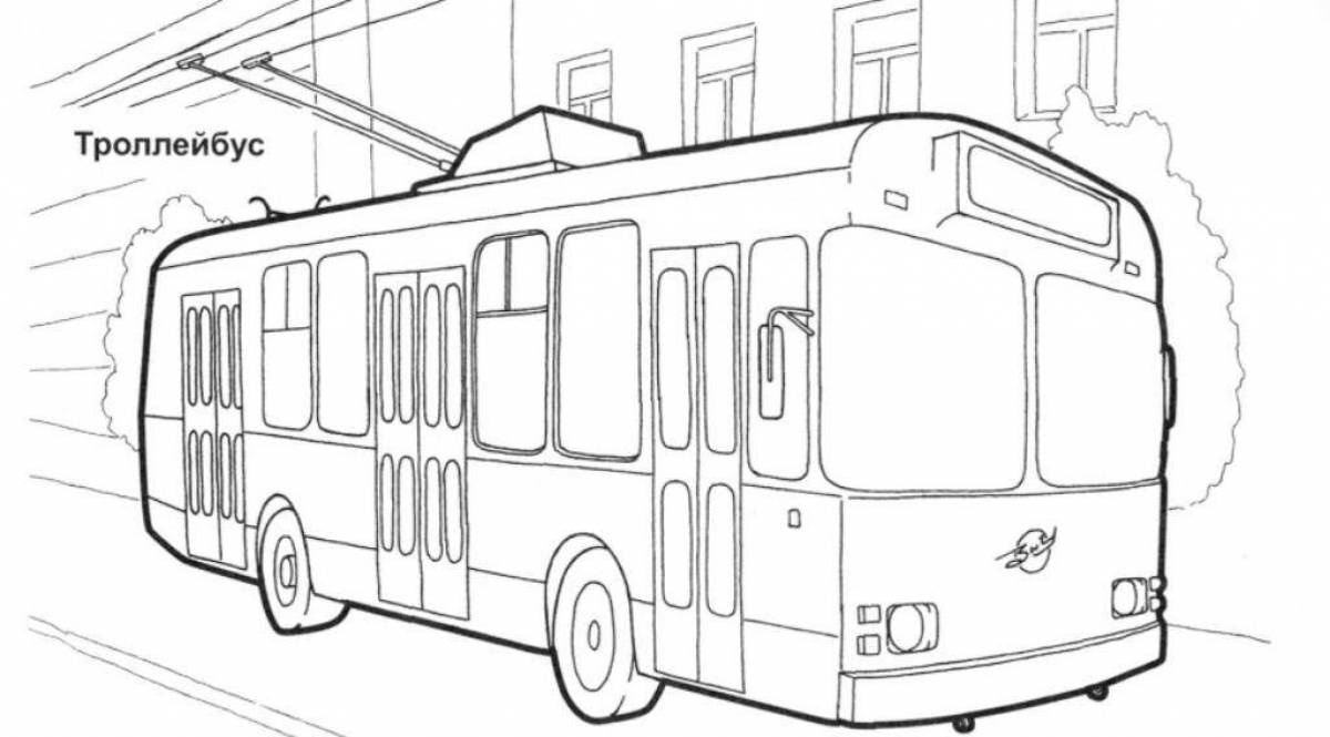 Amazing Public Transport Coloring Page