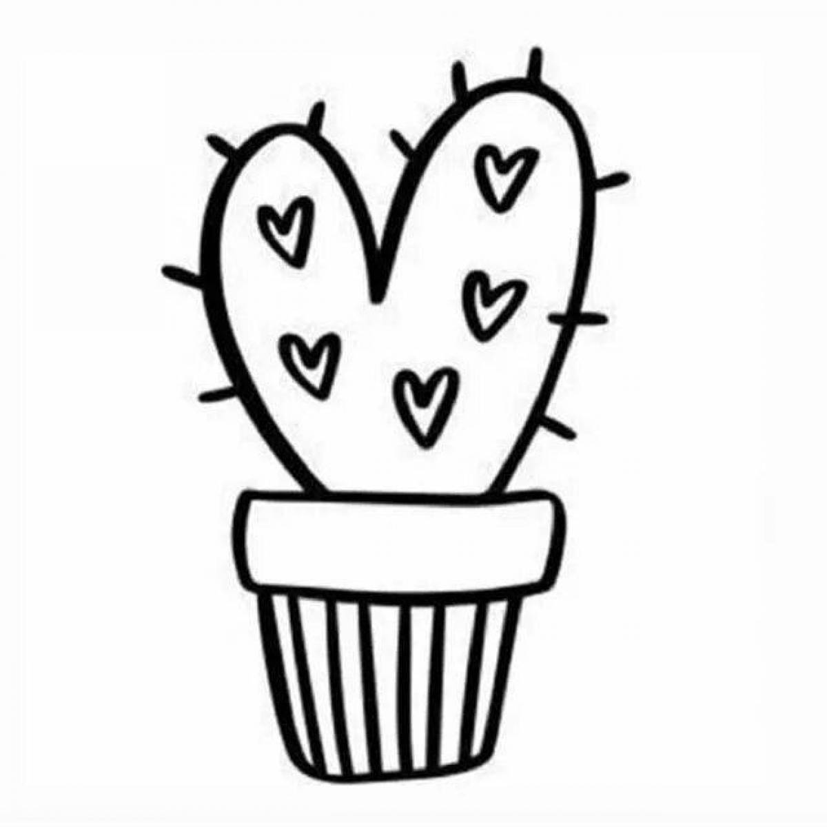 Раскраска сладкие кактусы