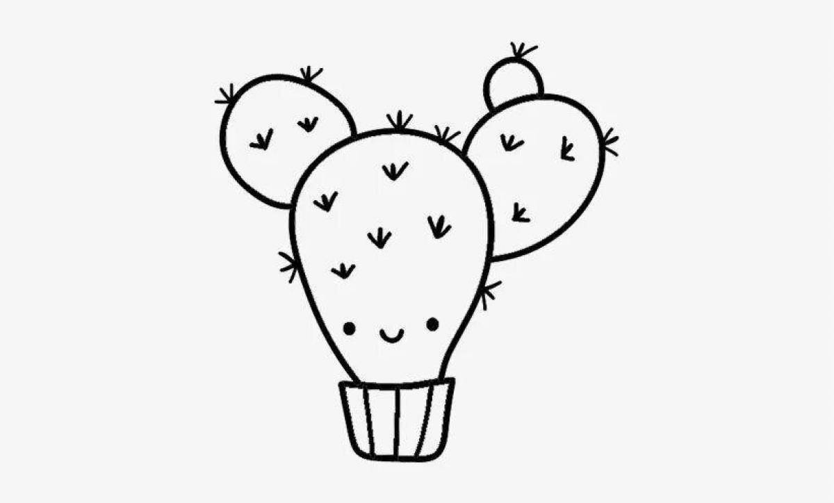 Причудливые кактусы раскраски