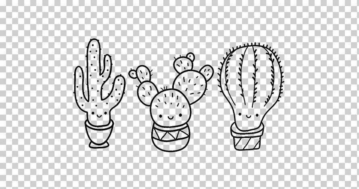 Coloring cute cacti
