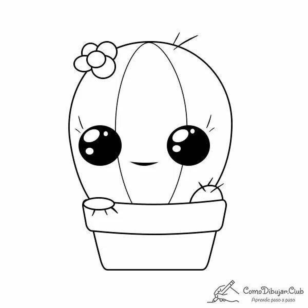 Раскраска драгоценные кактусы