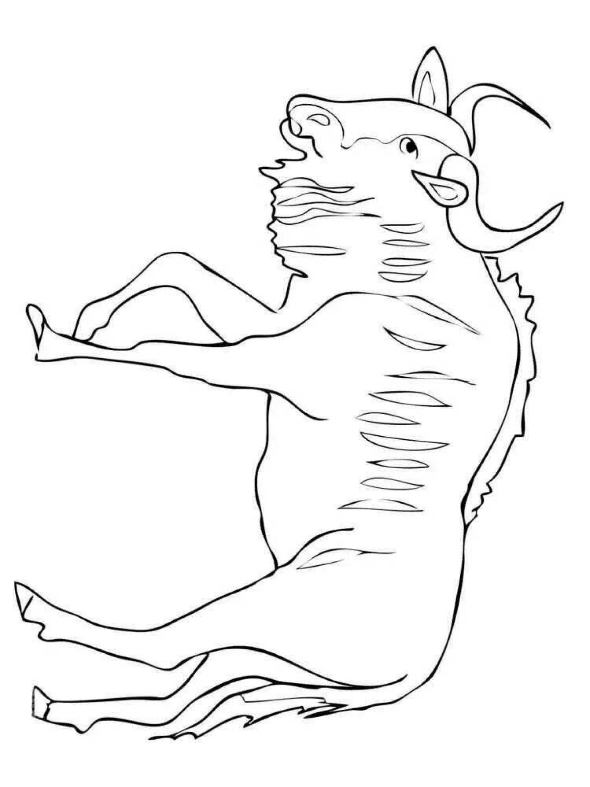 Coloring page graceful golden antelope