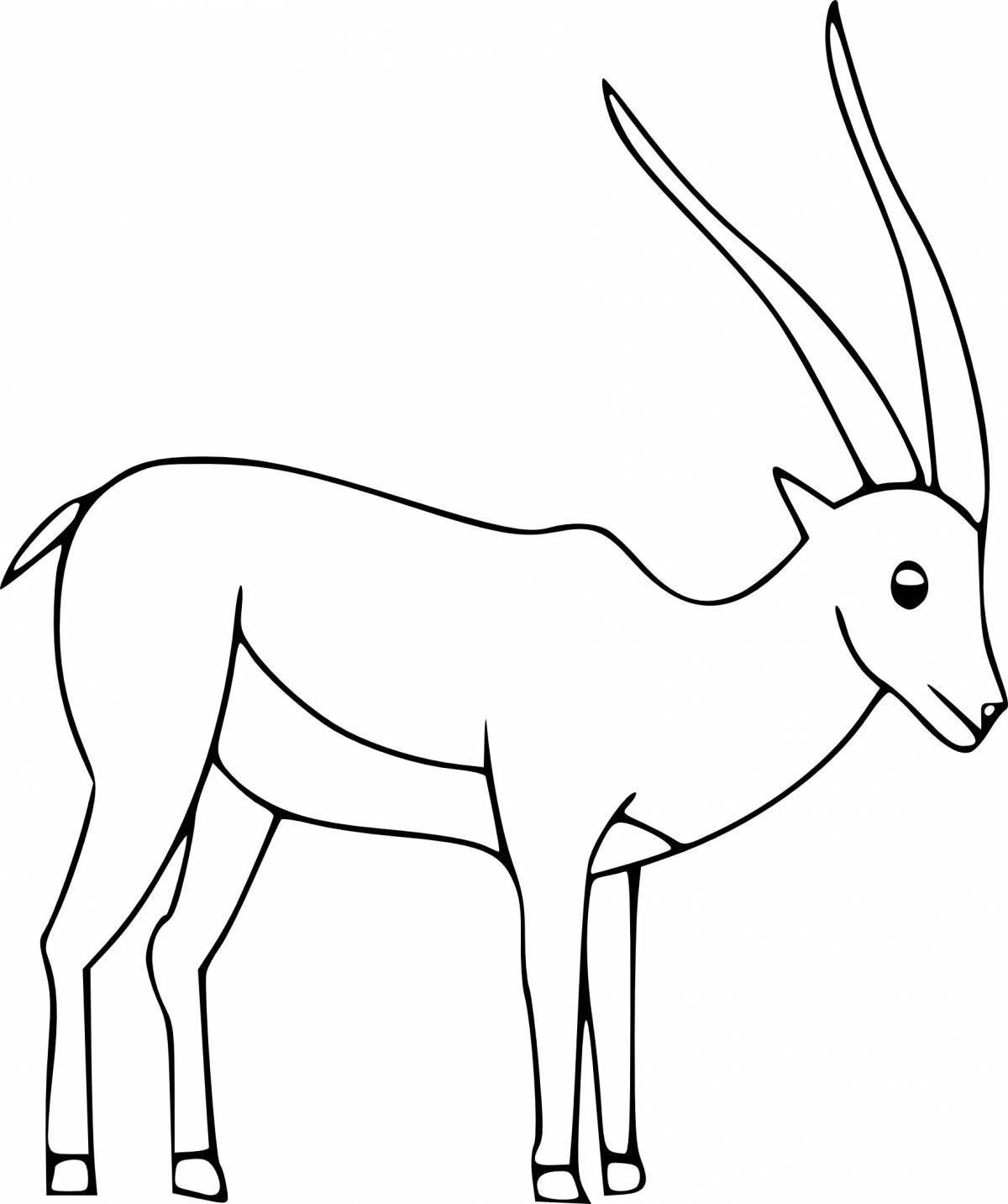 Living golden antelope coloring