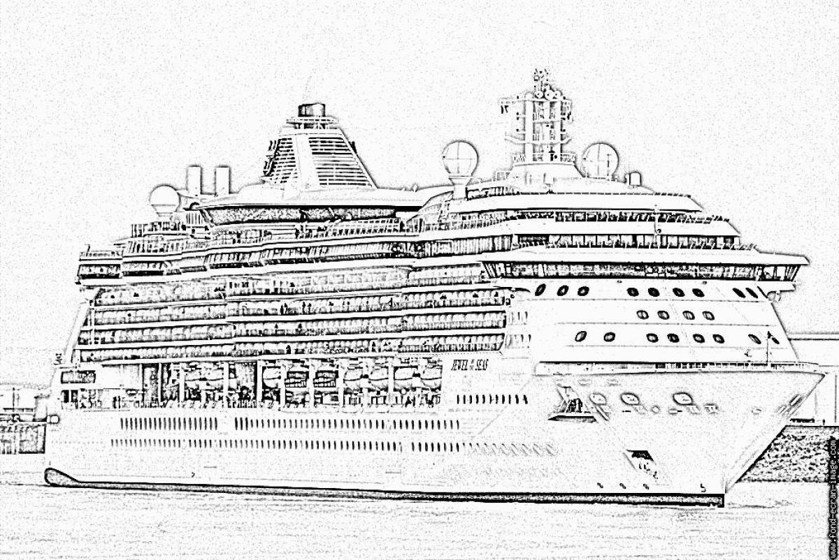 Фото Раскраска прославленный корабль посейдона