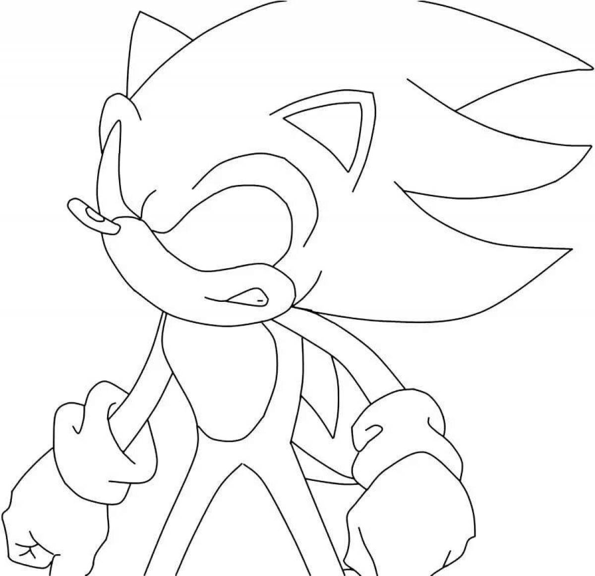 Sonic's amazing dark coloring page