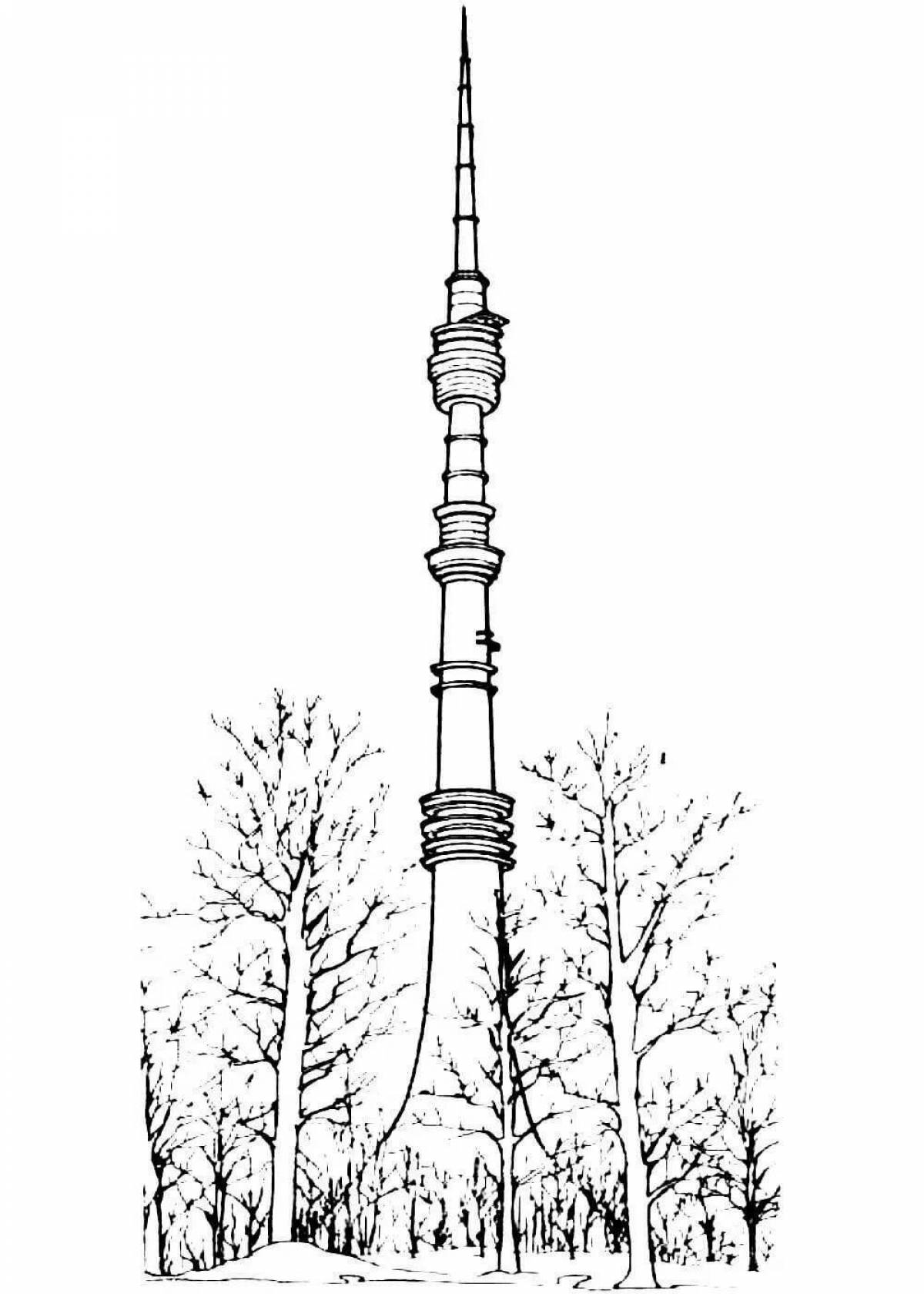 Монументальная раскраска останкинская башня