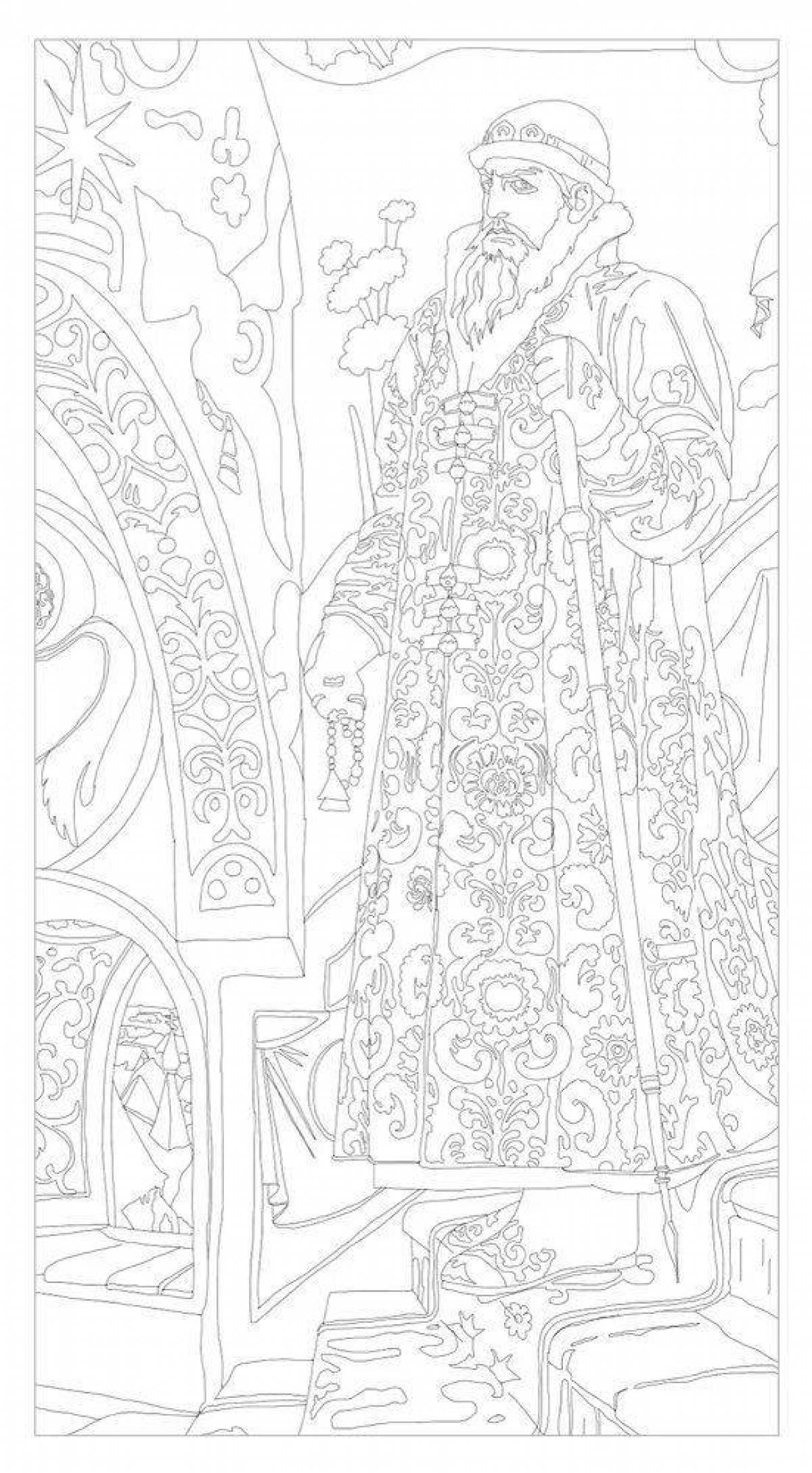 Потрясающая раскраска по мотивам картин васнецова