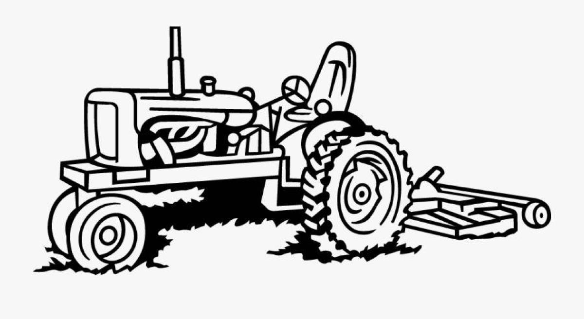 Безупречный трактор с сеялкой