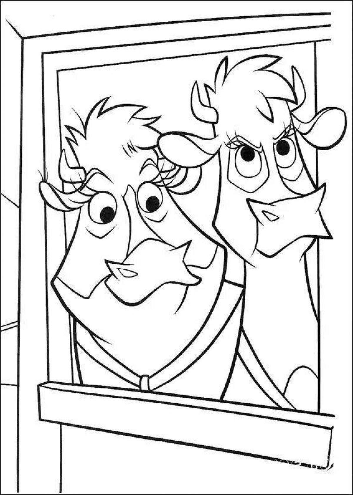 Glorious horns and hooves coloring page