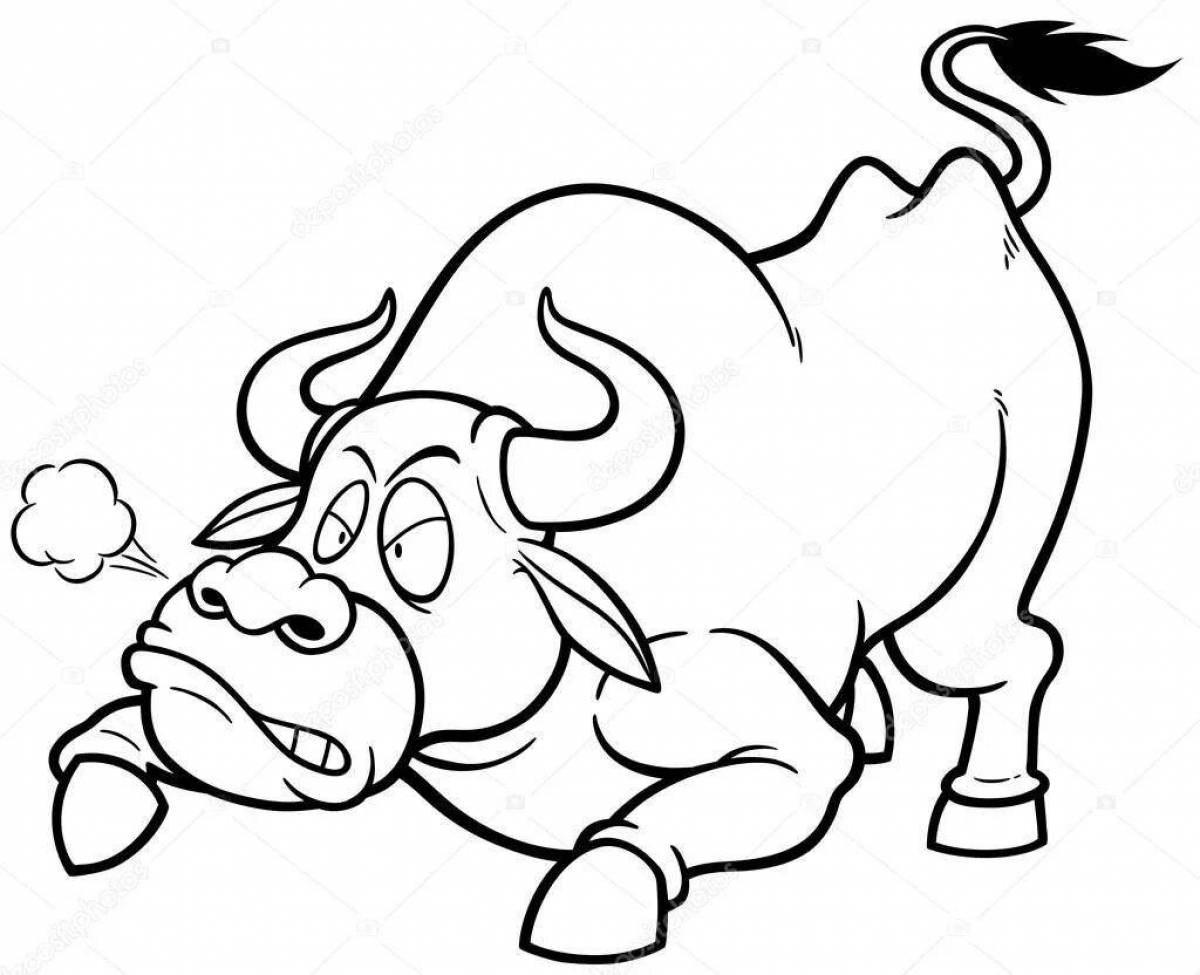 Playful horns and hooves coloring page