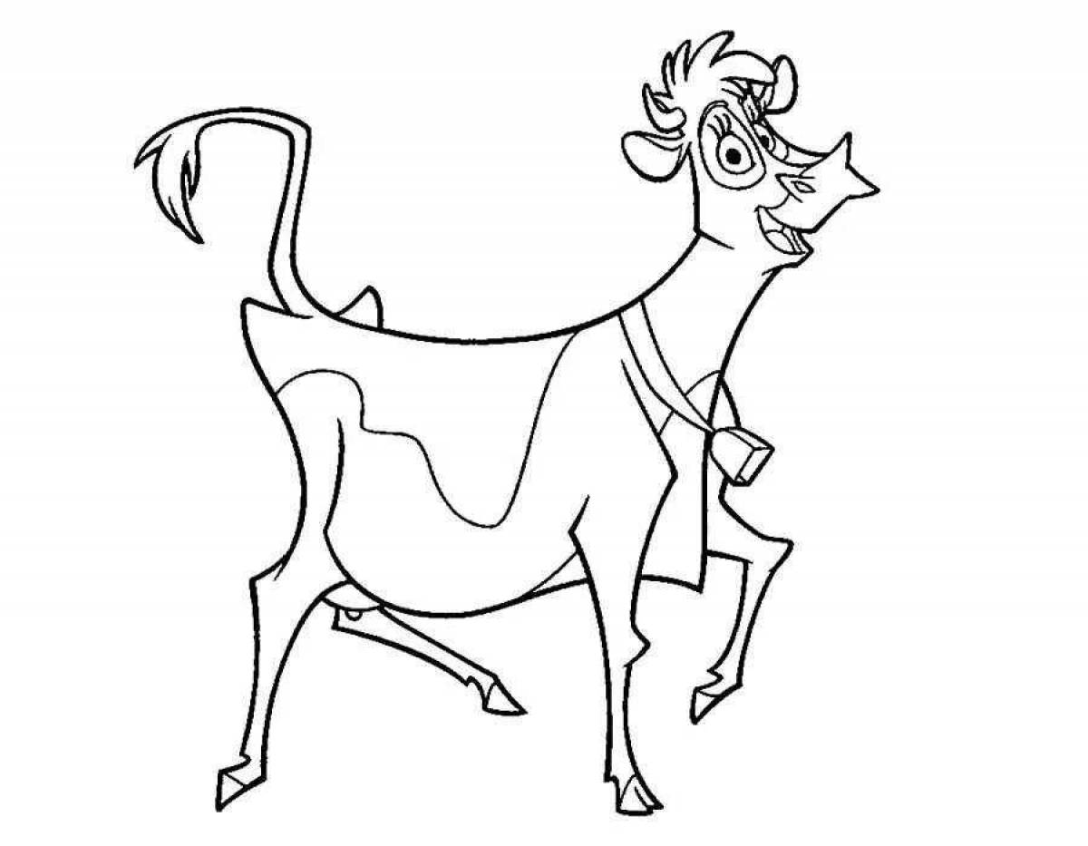 Coloring book exciting horns and hooves