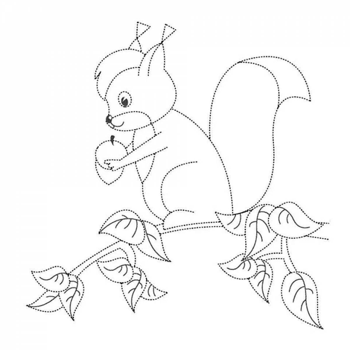 Witty squirrel coloring book