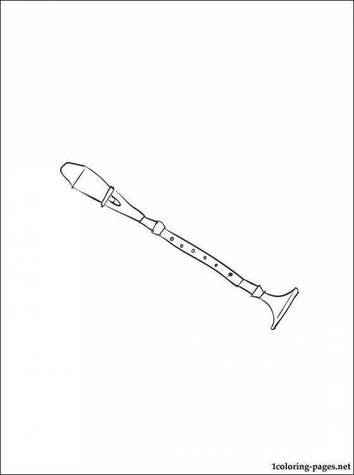 Dazzling horn musical instrument coloring page