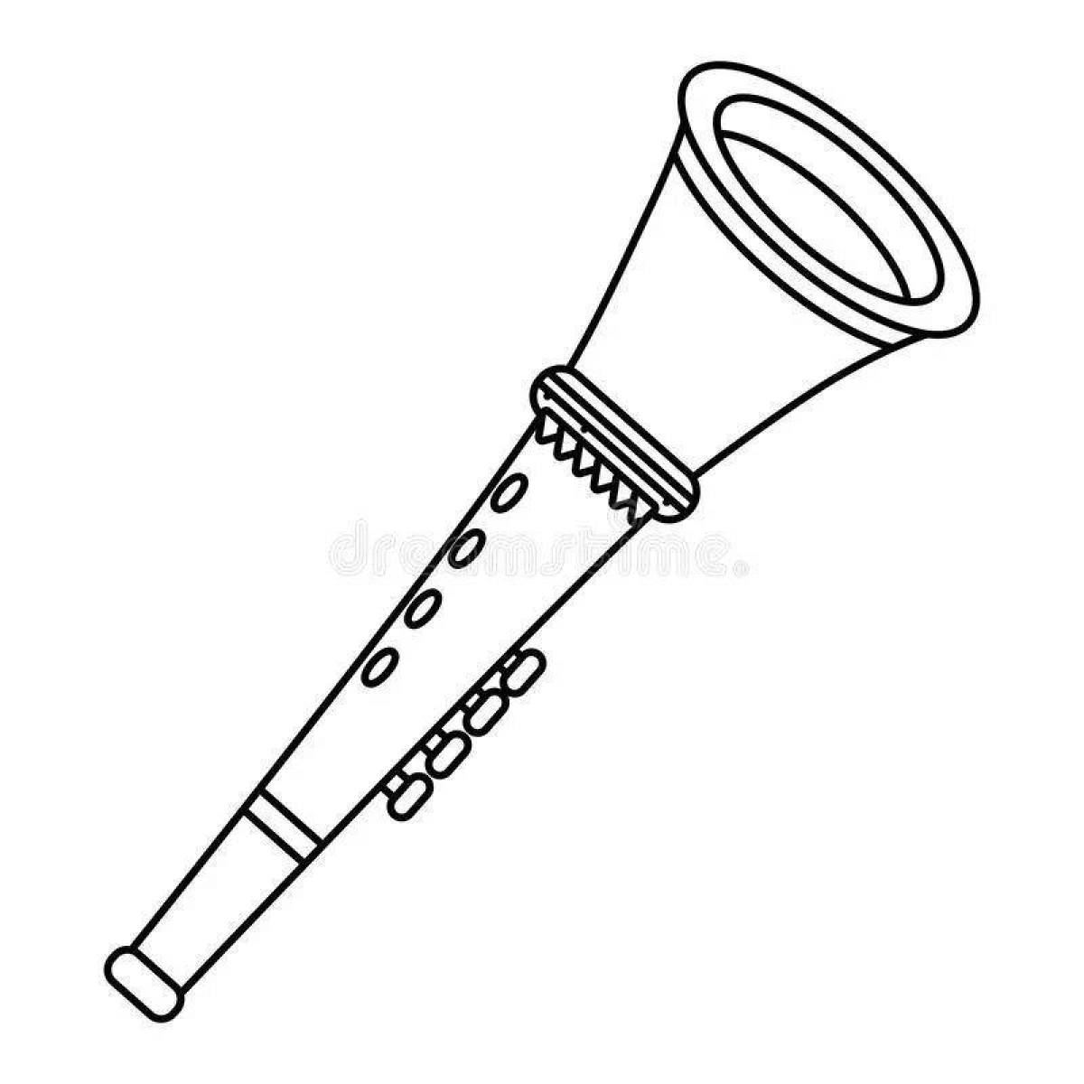Coloring page wild horn musical instrument