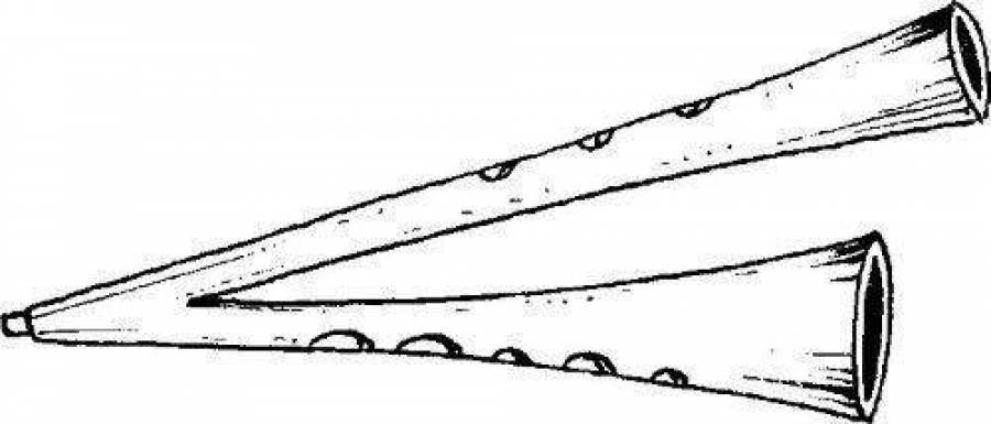 Рожок музыкальный инструмент рисунок