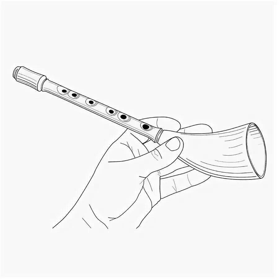 Жалейка музыкальный инструмент рисунок
