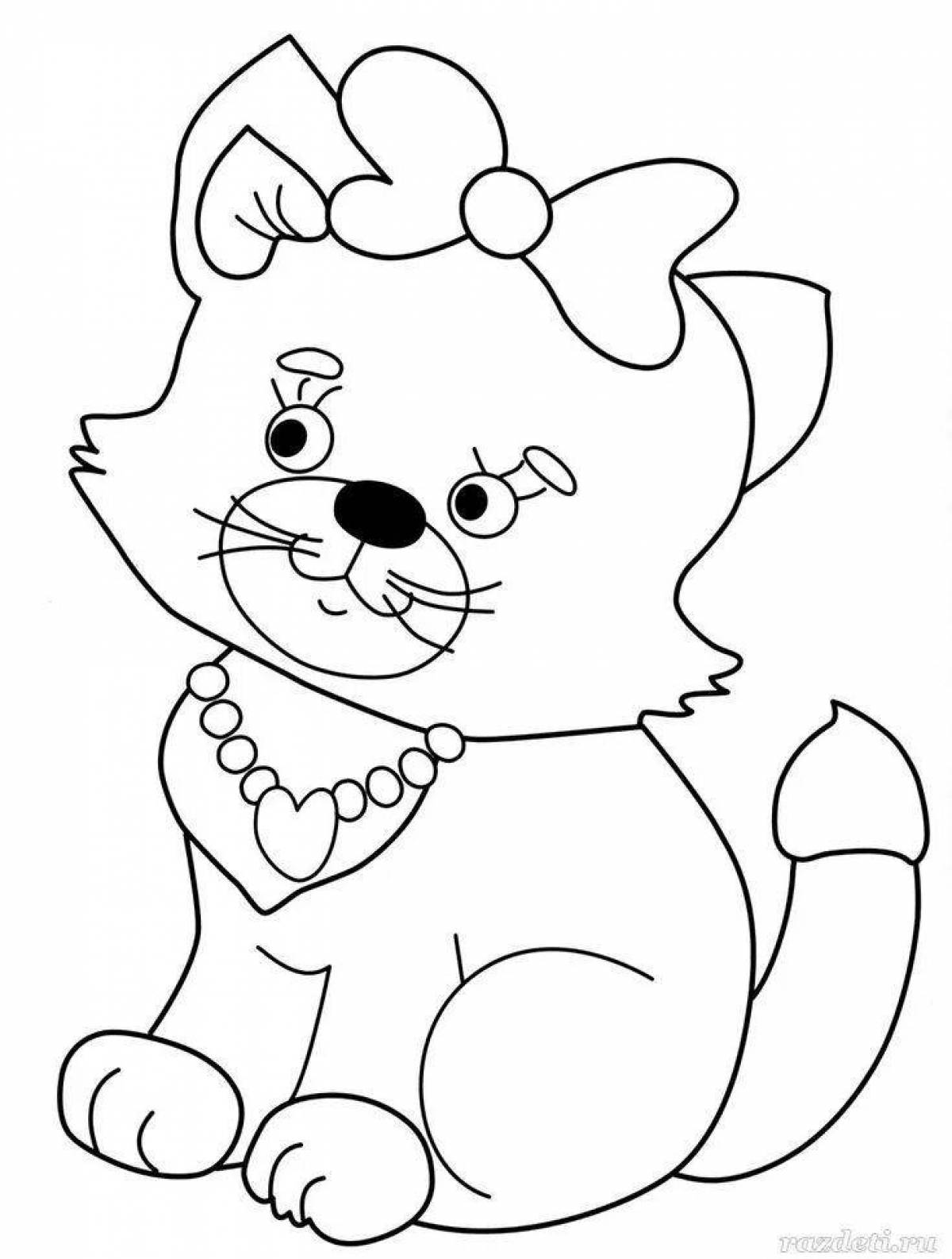 Раскраска кошки для детей 4 5 лет. Расскраскадля малышей. Раскраски для детей. Кошечка с бантиком раскраска. Котенок раскраска для малышей.