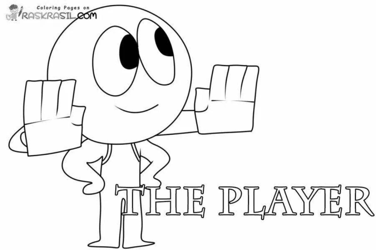 Poppy playtime раскраска распечатать. Игрок Поппи Плейтайм раскраска. Разукрашку игрока из Поппи плей тайм. Раскраскапопиплейтайм. Игрок из Поппи плэй тайм.