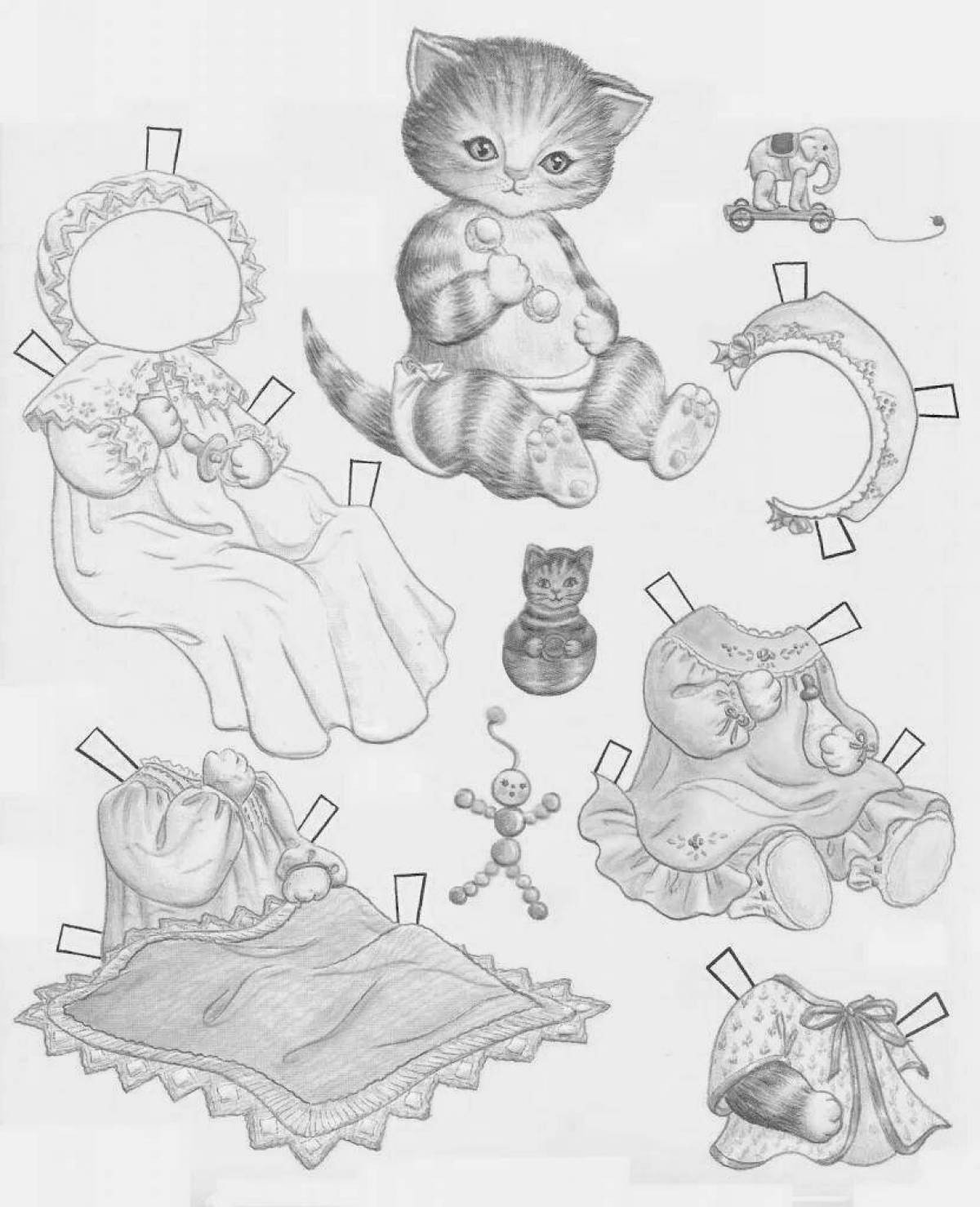 Kitten with clothes #4