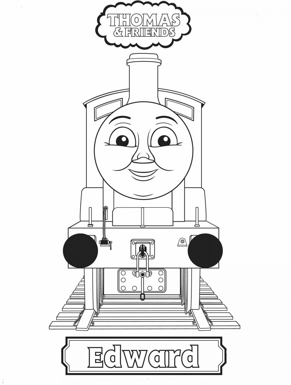 Color-lively thomas the tank engine coloring