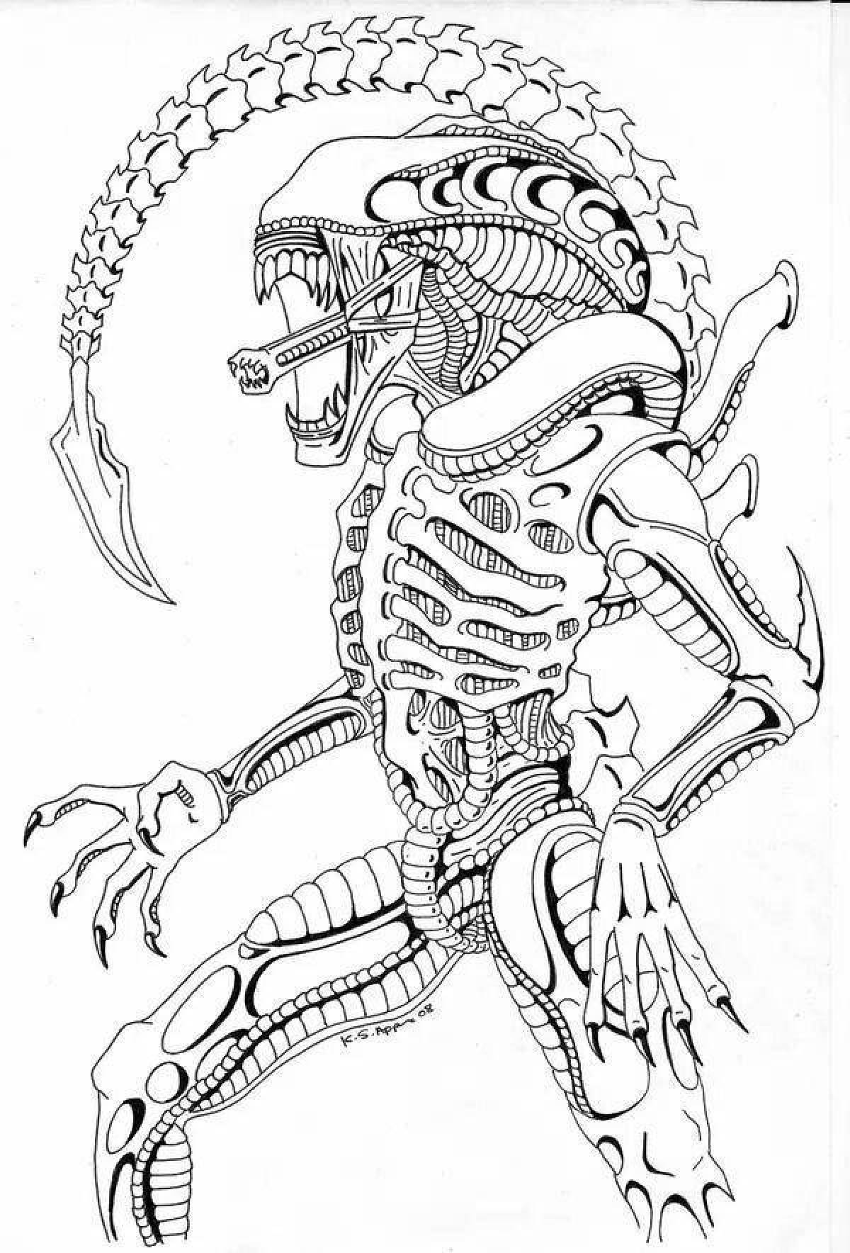 Alien vs Predator creative coloring book