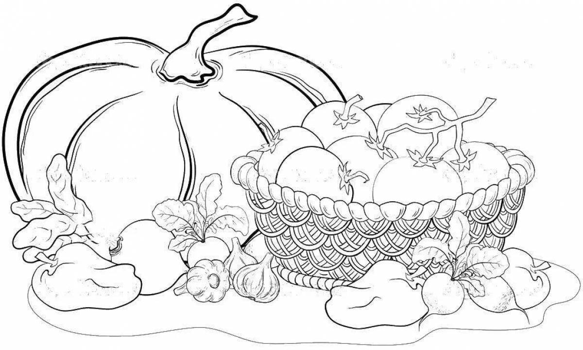 A sumptuous basket of vegetables