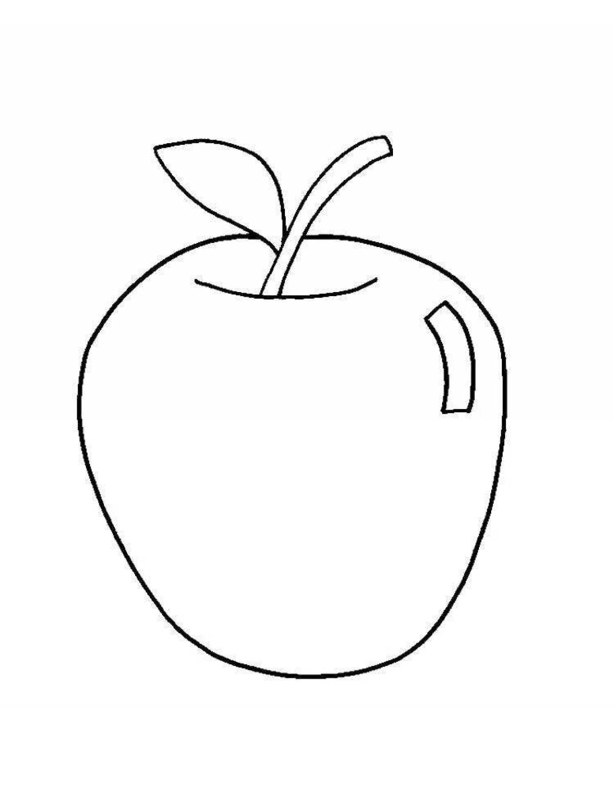 Fun apple and pear coloring book