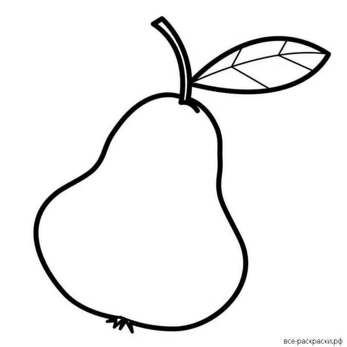 Glowing apples and pears coloring book