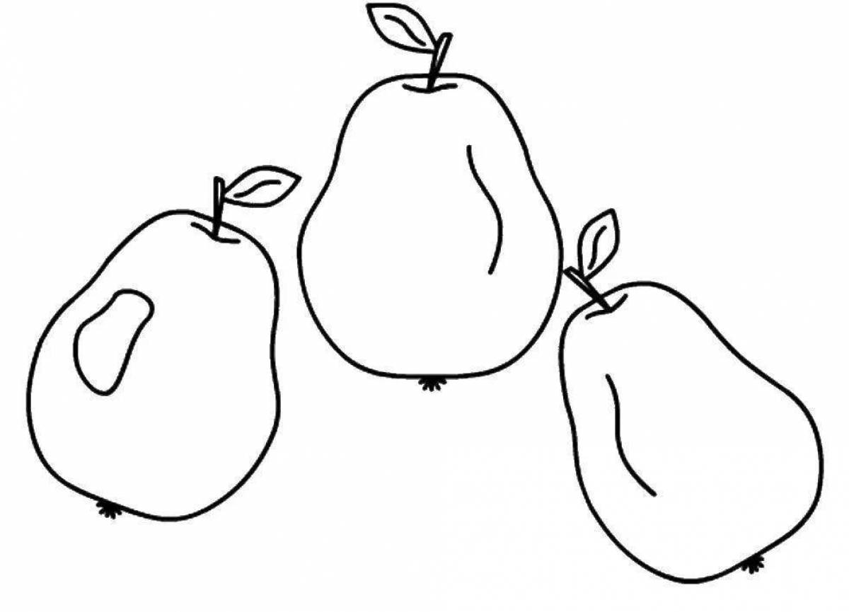 Lovely apple and pear coloring page