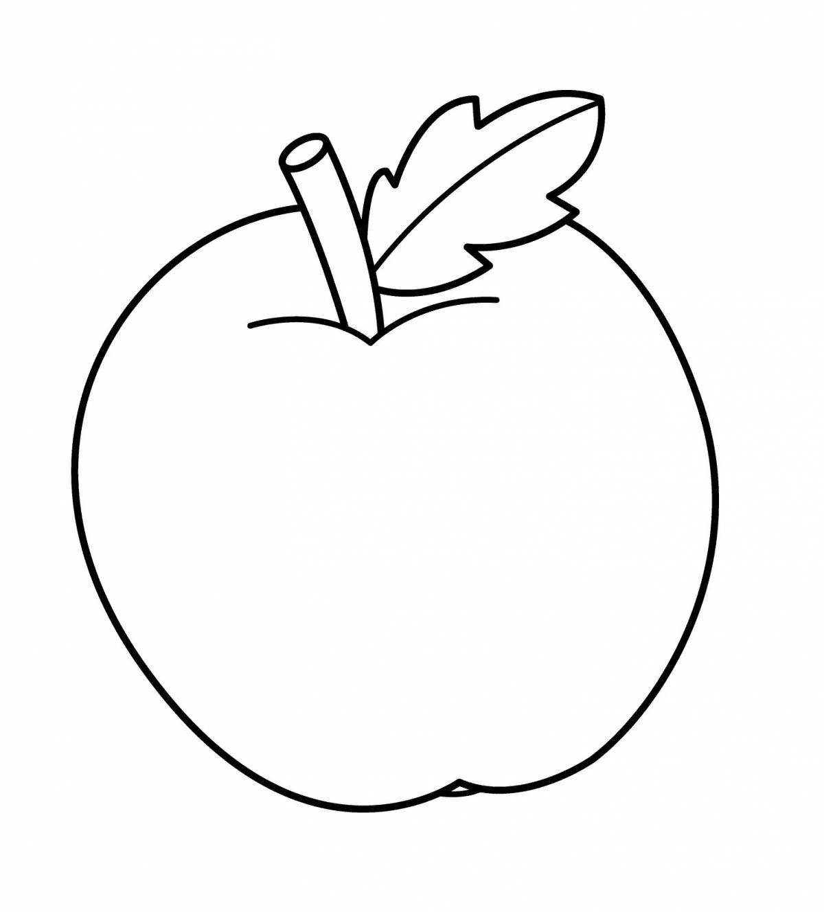 Coloring book sweet apple and pear