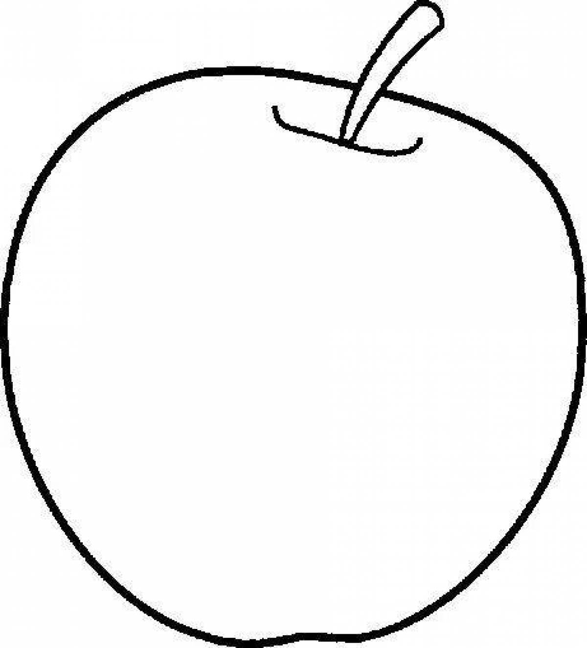 Эффектная раскраска яблоко и груша
