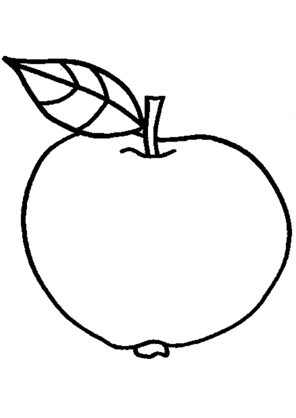 Outstanding apple and pear coloring page