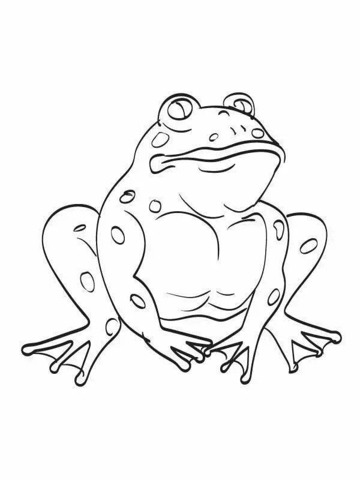 Amazing toad and rose coloring page