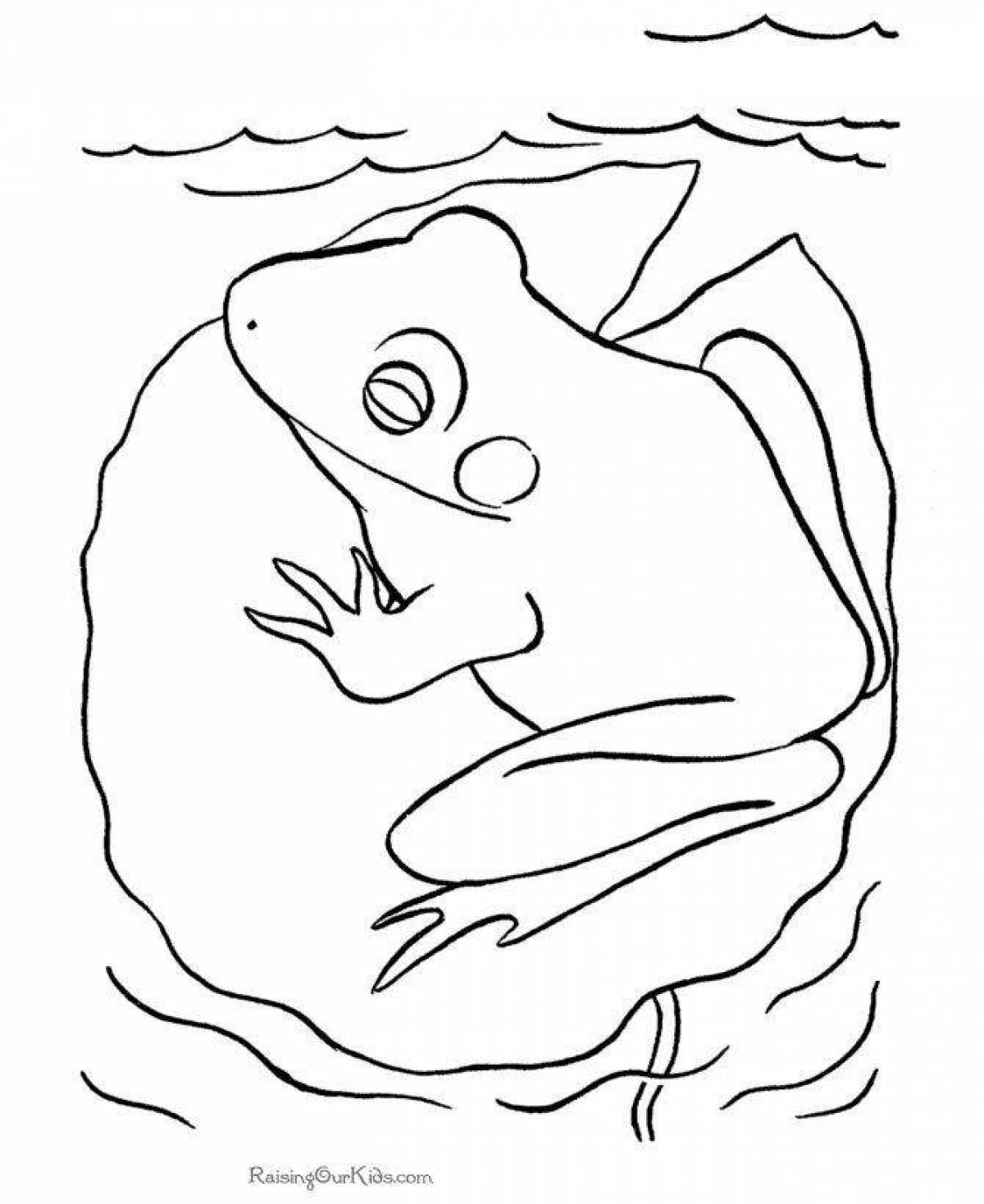 Coloring page nice toad and rose
