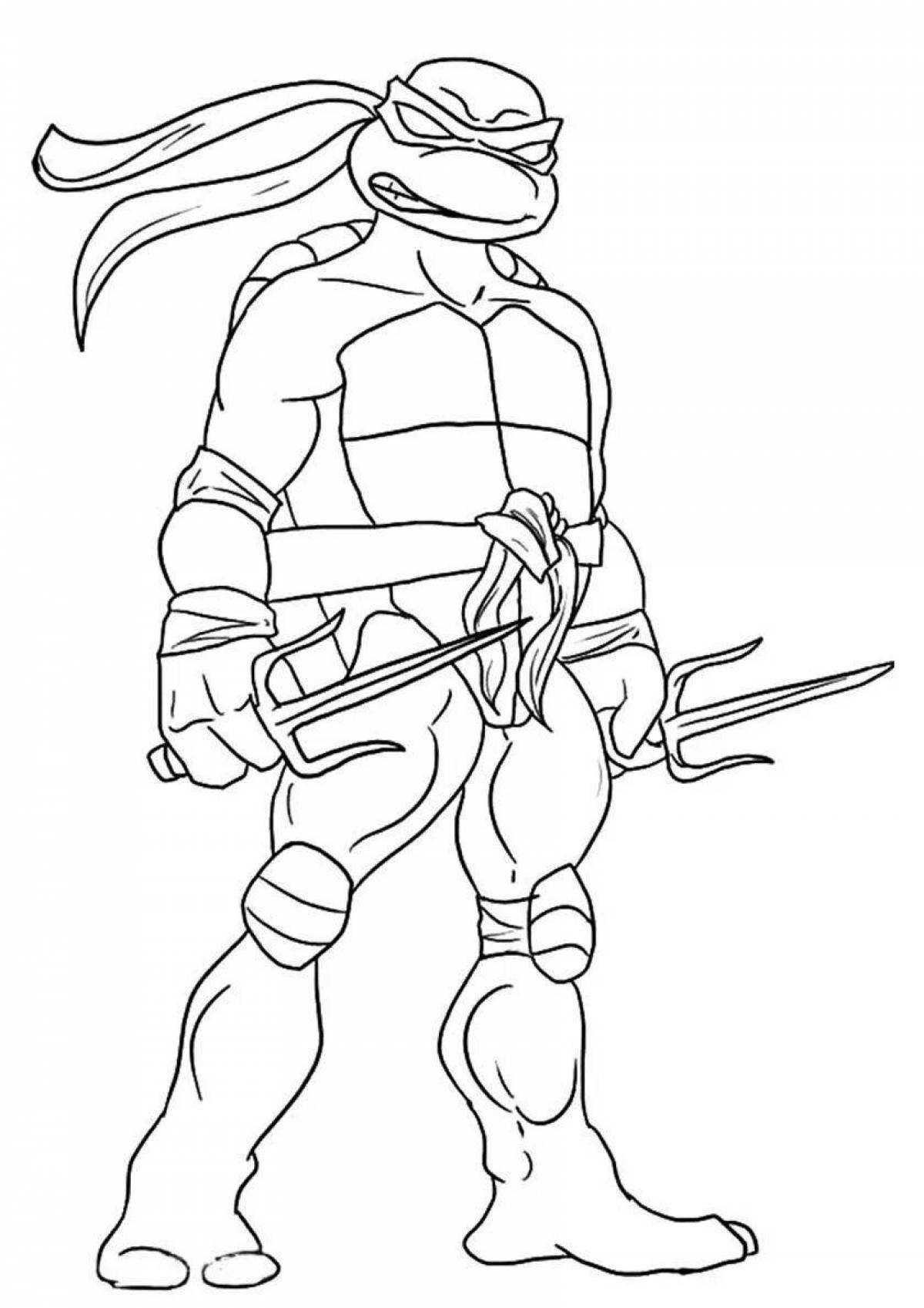 Интригующая раскраска rap teenage mutant ninja turtles