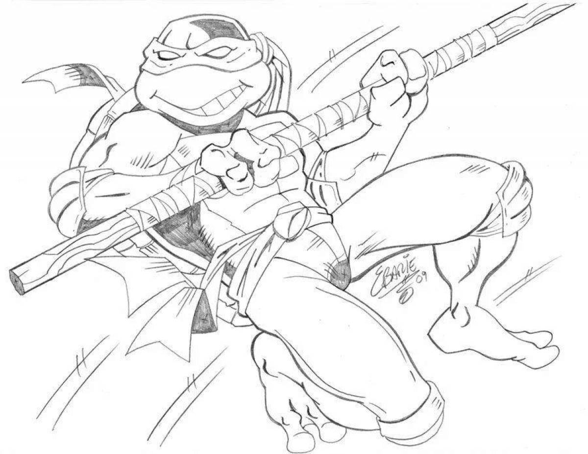 Феноменальная раскраска rap teenage mutant ninja turtles