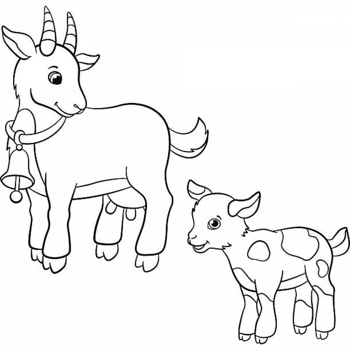 Фото Буйная коза раскраски для детей